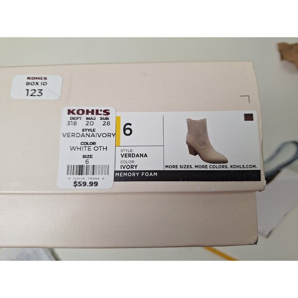 Lauren Conrad Verdana Heeled Zip Ankle Boots - Ivory - Women's Size 6 - NEW! - Picture 9 of 9